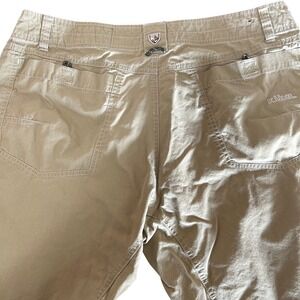 Kuhl Mens Khaki Outdoor Cargo Pants Straight Fit Utility Zipper Fly Size 36
